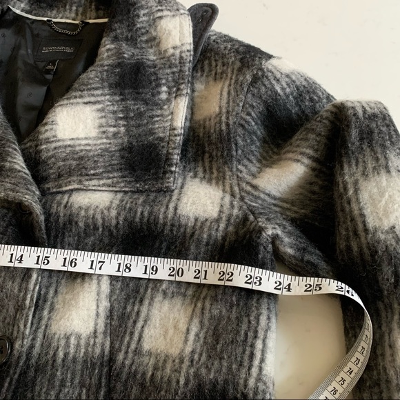 Banana Republic double breasted plaid cocoon coat - Picture 5 of 6